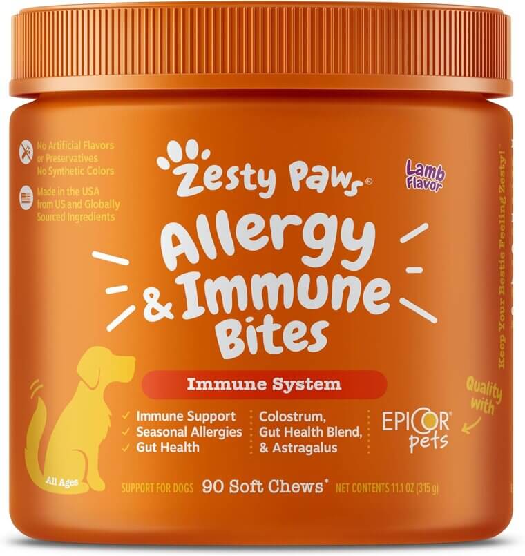 Zesty Paws Allergy Chews - Relieve Your Dog's Itchy Skin & Ears 