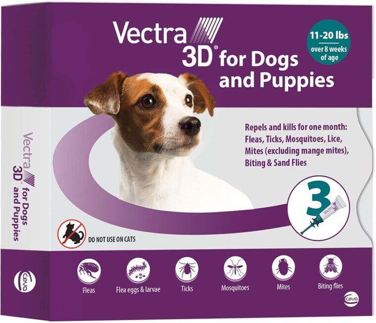 Vectra 3D Flea Treatment for Small Dogs - 3 Month Supply 