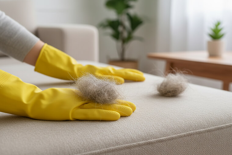 The Rubber Glove Pet Hair Solution