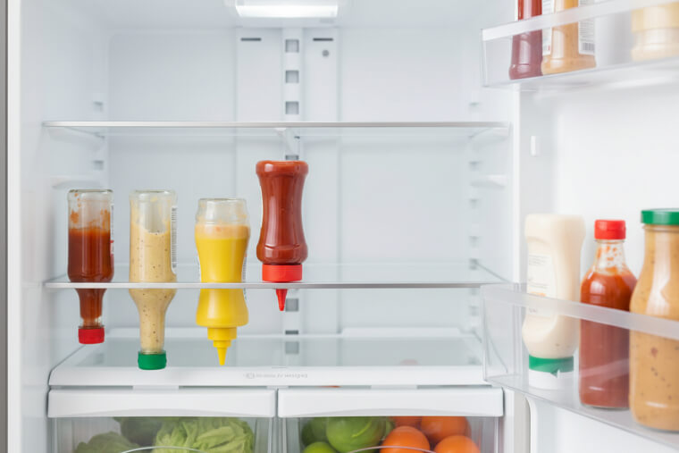 The Upside-Down Condiment Storage