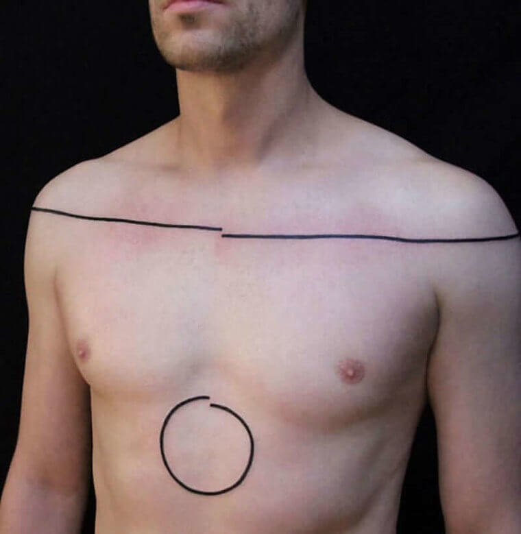 Off-centered tattoos