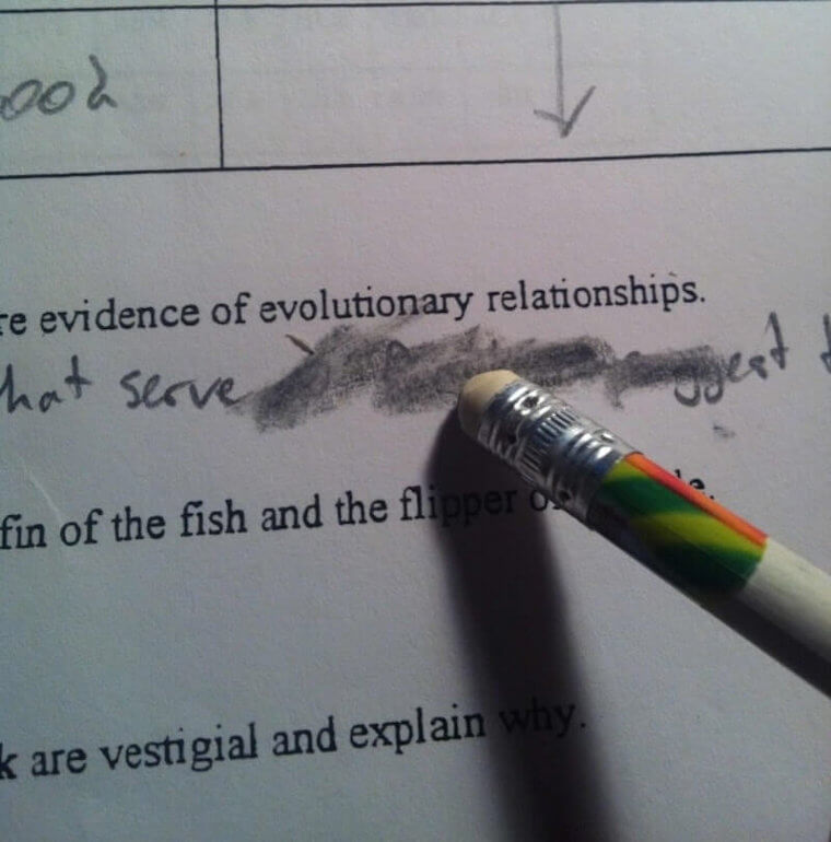 A worthless pencil eraser