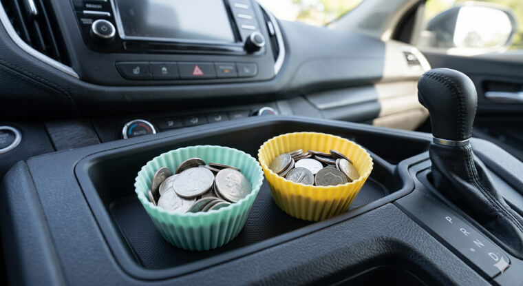 Reusable Silicone Baking Cups For Dashboard Coin Sorting