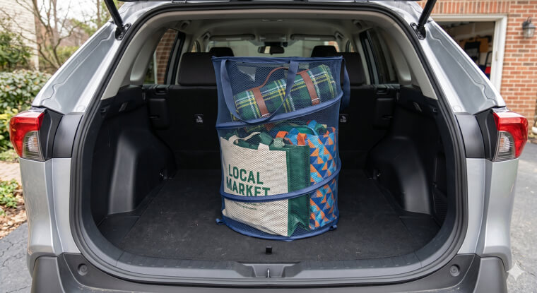 Pop-Up Laundry Hampers For Corraling Large Cargo