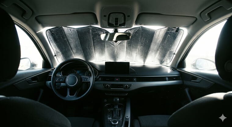 Foldable Sunshades For Keeping The Front Cabin Cool