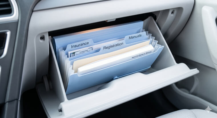 Accordion File Folders For Neat Glovebox Document Storage
