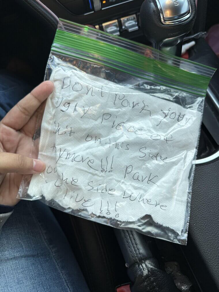 A Strongly Worded Parking Note
