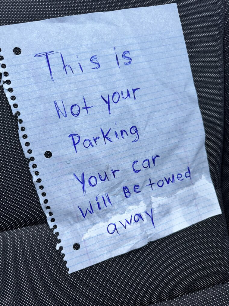 A Stern Parking Warning