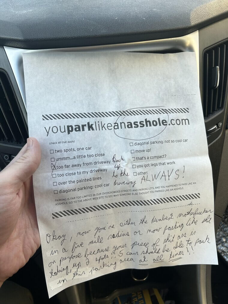 When a Note Becomes a Parking Ticket