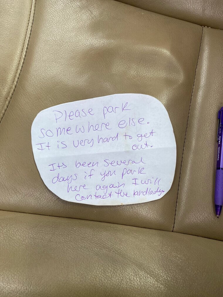 A Plea to Park Elsewhere