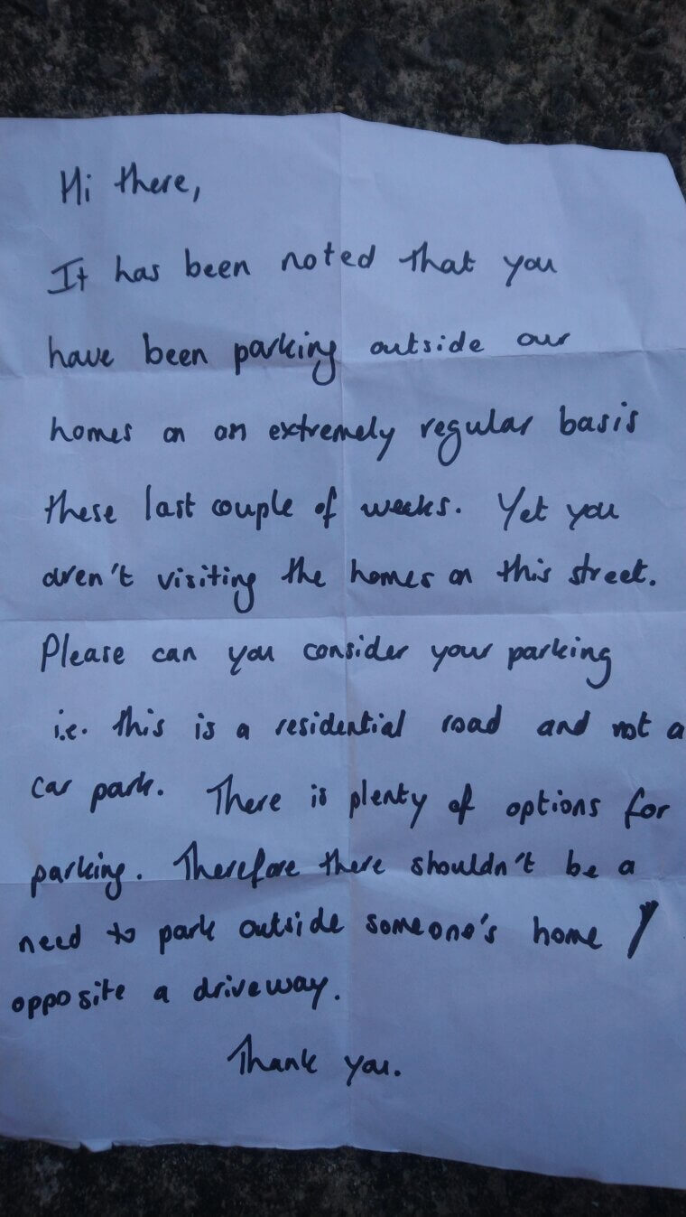 A Plea for Responsible Parking