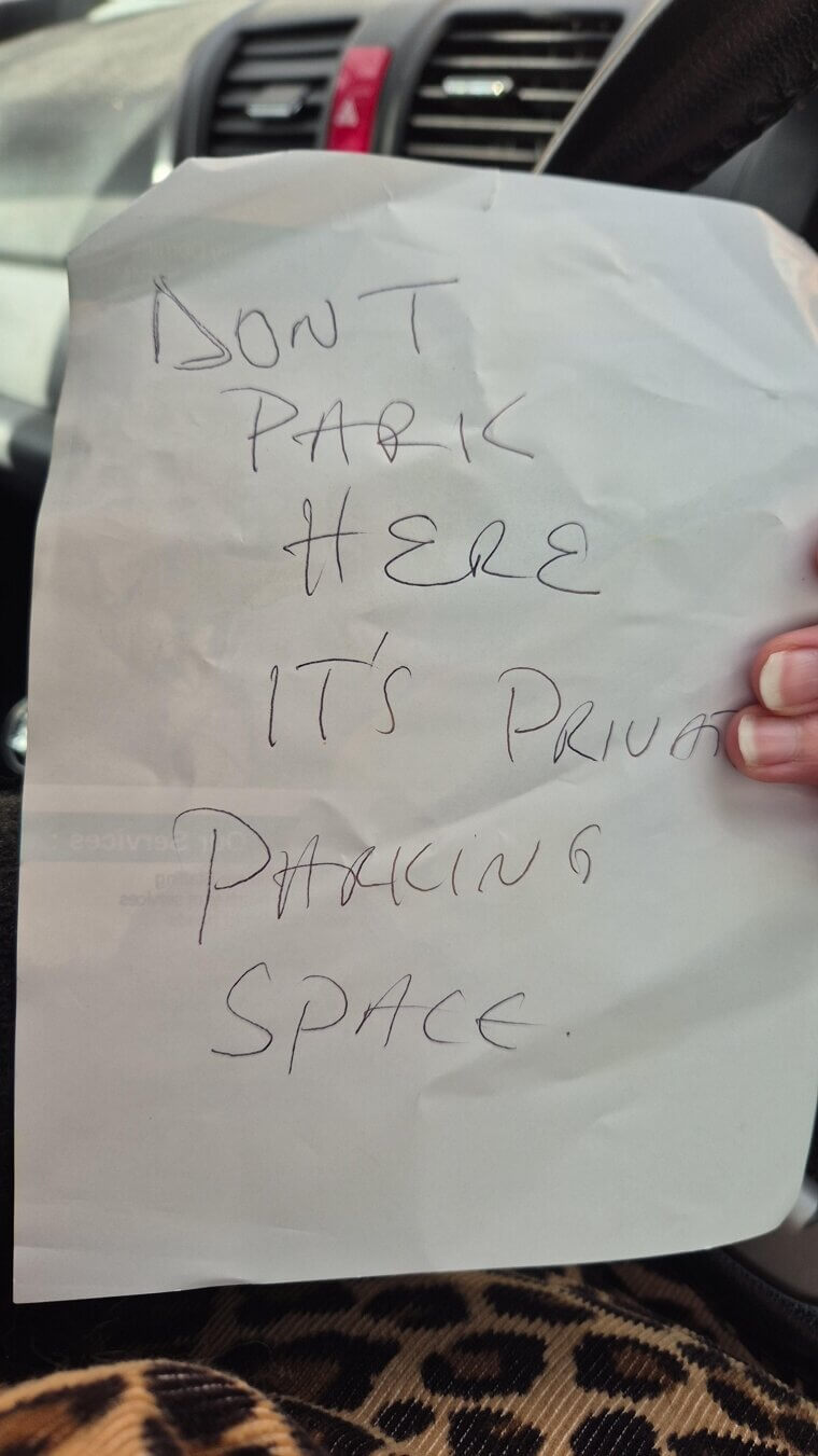 A Private Parking Reminder