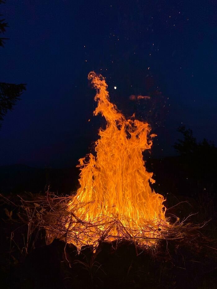 Ein detailliertes Foto eines Lagerfeuers