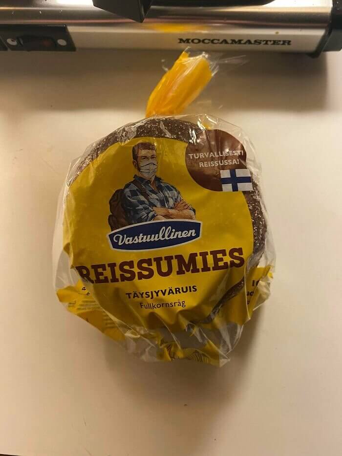 Diese Brotmarke, die ihrem Maskottchen eine Maske verpasst hat