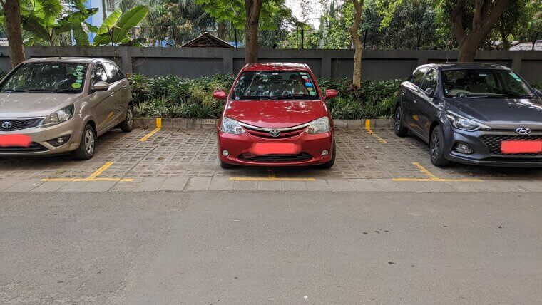 Taking up Two Parking Spaces
