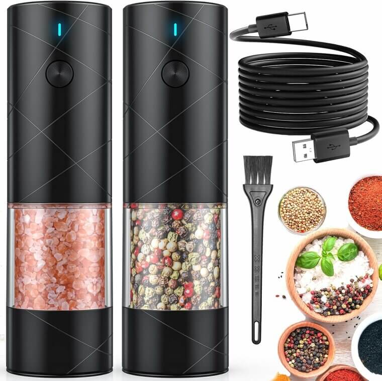 Revolutionize Your Cooking with Lidaop Grinder Set - USB Rechargeable! Enjoy 32% Off!