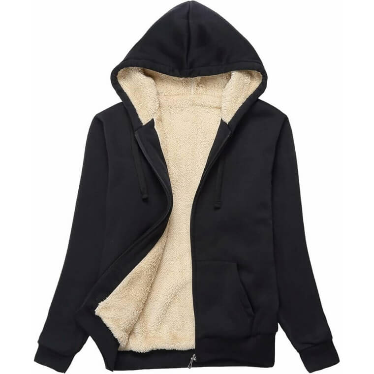 Stay Cozy with SWISSWELL Fleece Hoodie - Perfect Winter Wardrobe! 60% Off!