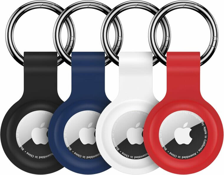 Stylish AirTag Holder Keychain - 4 Pack for Ultimate Protection - Don’t Miss the 18% Discount!