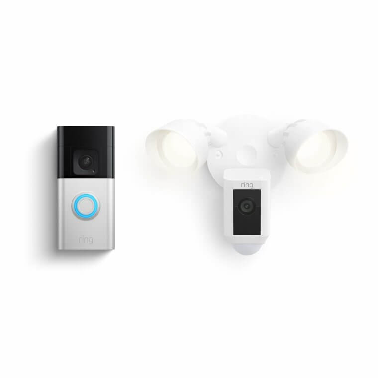 Enhance Security with Ring Doorbell & Floodlight Cam Bundle