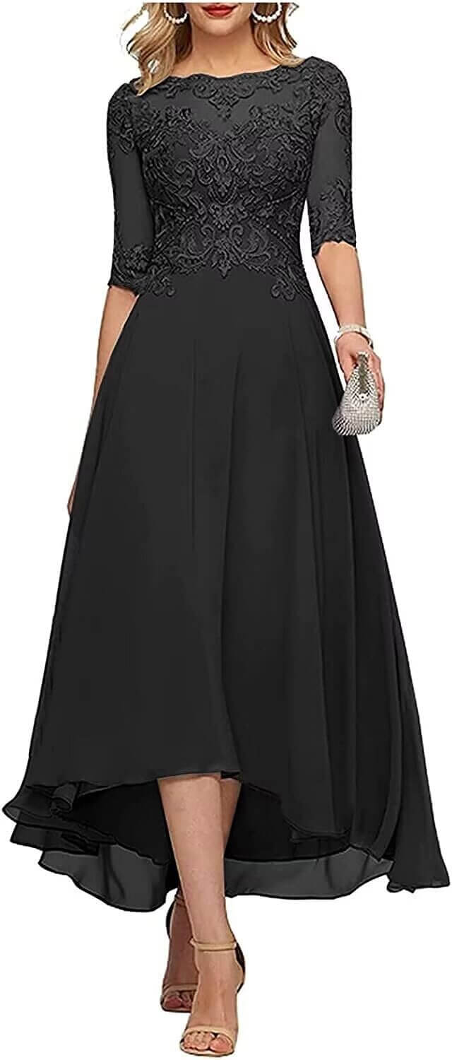 Lace Appliques Dress - Perfect for Weddings & Events! 