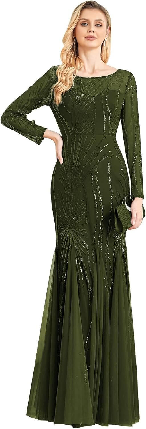 Sequin Evening Gown - Perfect for Weddings & Special Events 