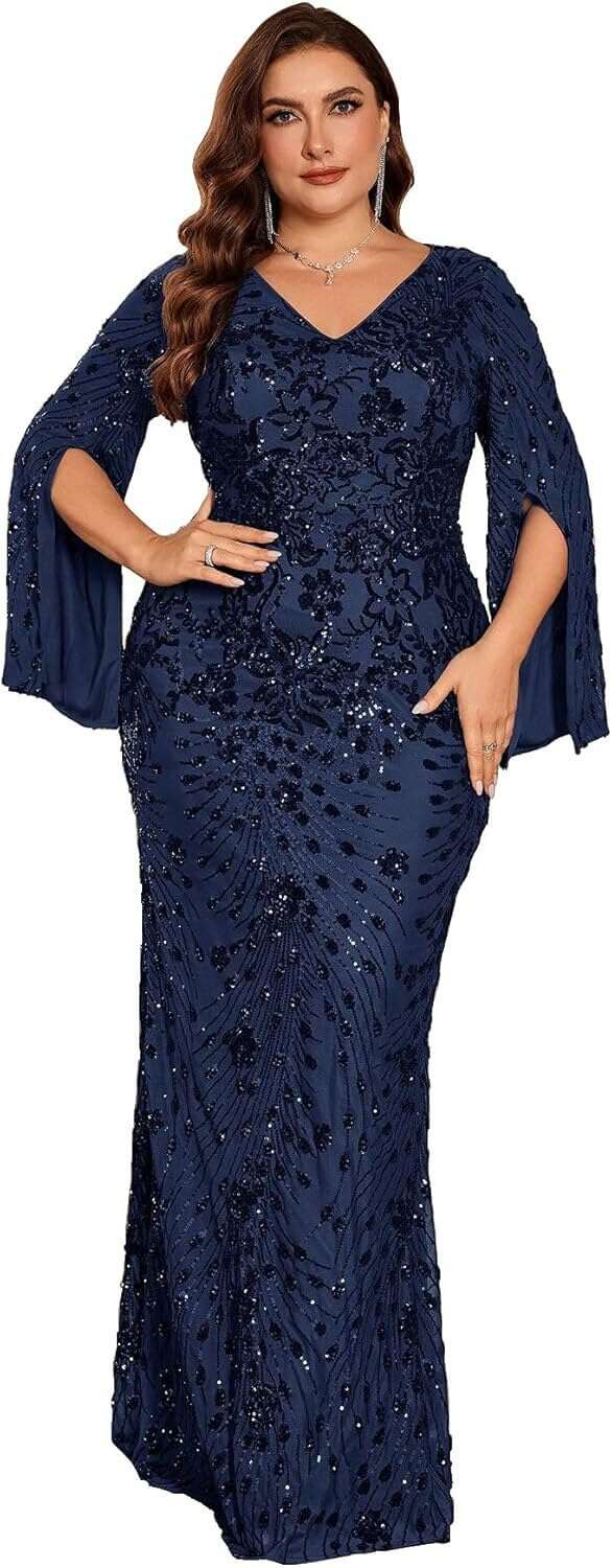 Plus Size Glitter Dress - Perfect for Elegant Evenings 
