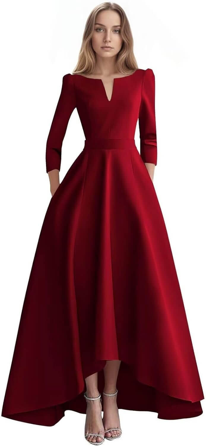 Satin Formal Dress with Pockets - Perfect for Special Occasions - Don’t Miss the 40% Discount!