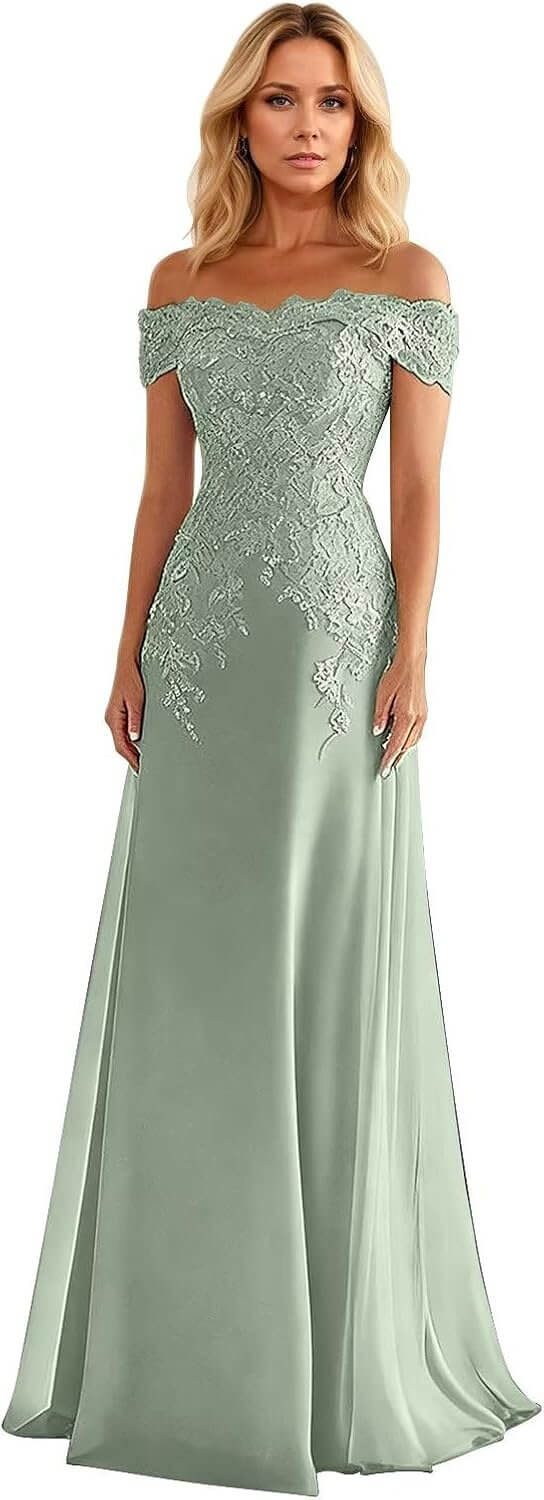 Chiffon Lace Applique Dress - Perfect for Weddings & Proms! 