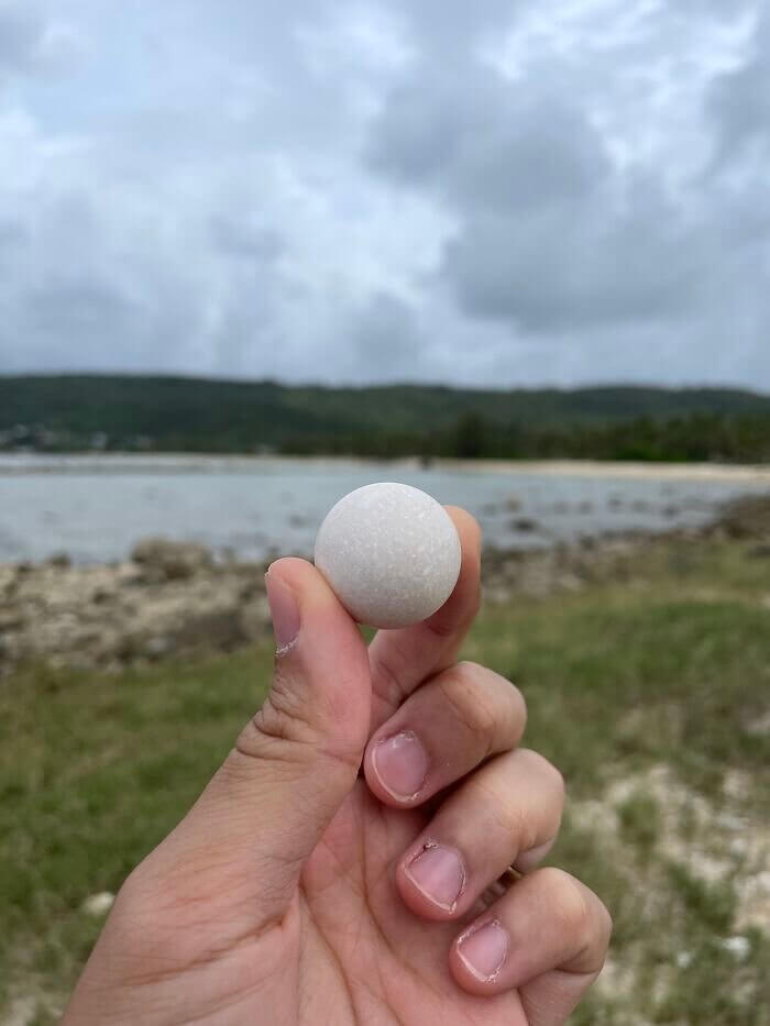 Uma pedra perfeitamente redonda