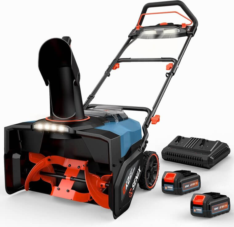 SENIX Cordless Snow Blower - Tackle Winter with Ease - Now 50% Off!