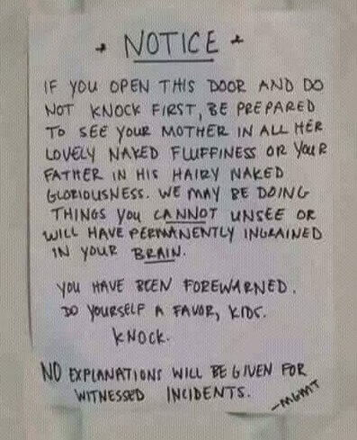 Don't Come A Knockin' If The Door Be A Rockin'