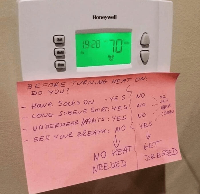 Dad's Thermostat Is Not To Be Meddled With