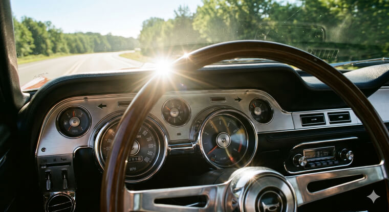 Shiny Chrome Dashboards Blinded Drivers With Intense Sun Glare