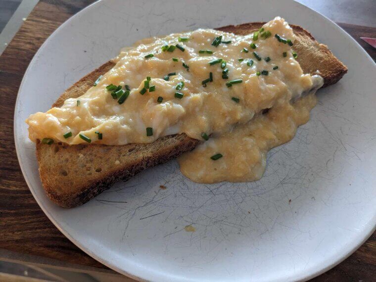 Undercooked Scrambled Eggs