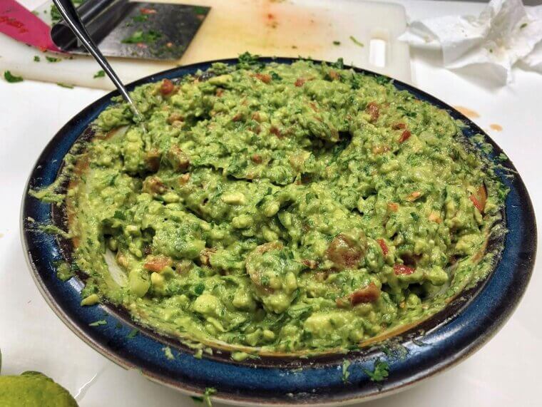 Open Bowls of Guacamole
