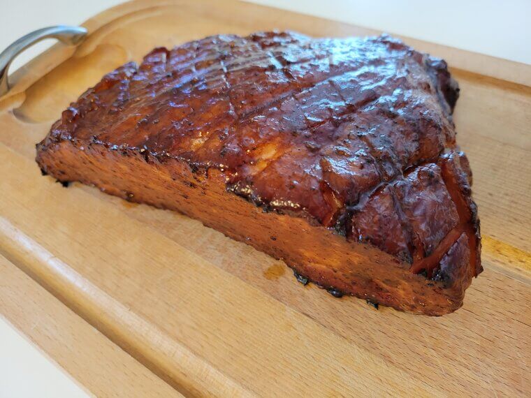 Carved Ham Under Heat Lamps