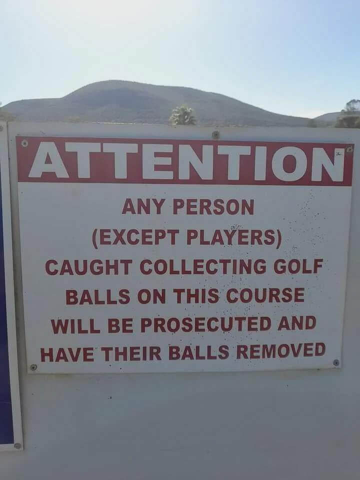 Watch Out for the Golf Course Vigilantes