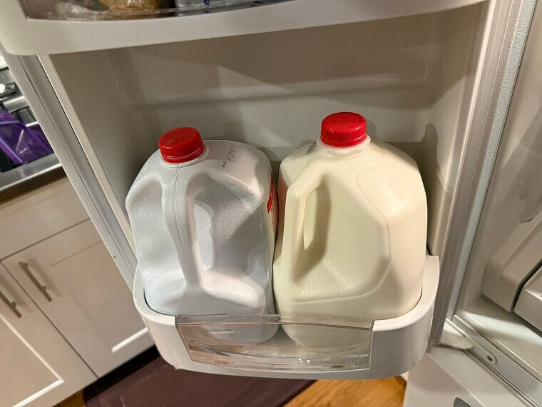 Keeping Milk in the Fridge Door