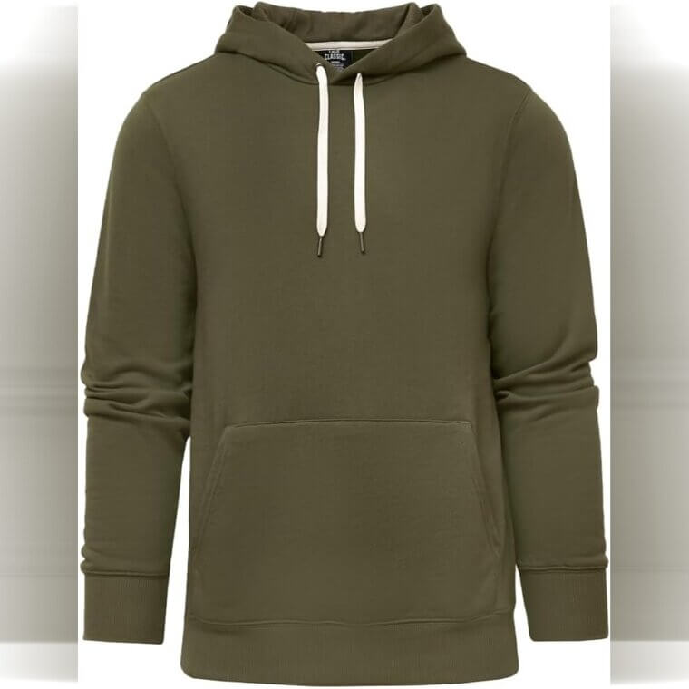 True Classic Hoodie - Warm French Terry Fleece Essential