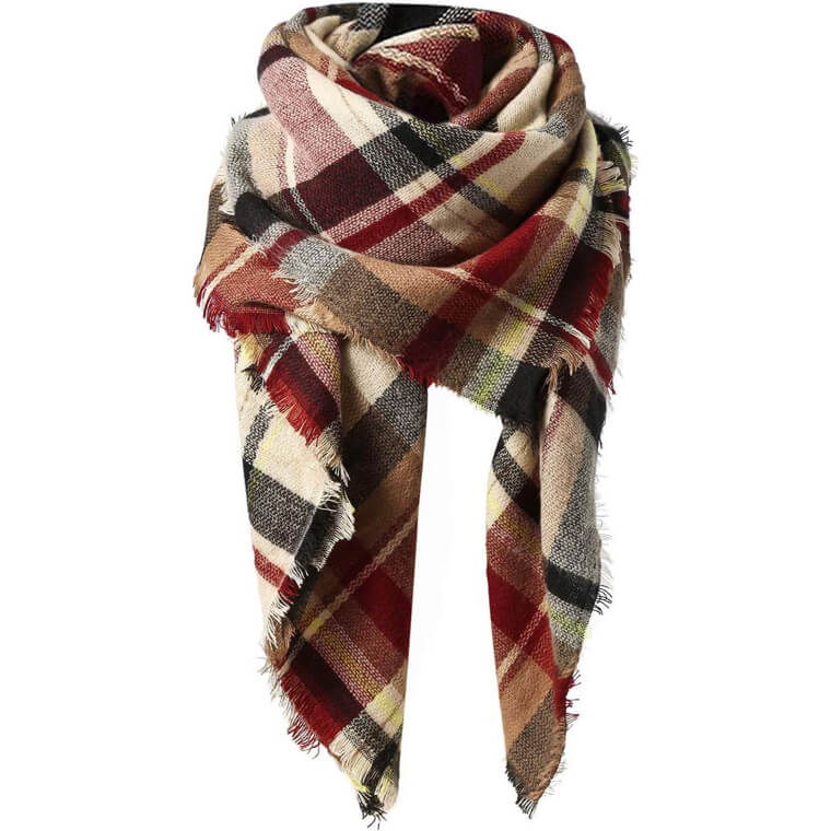 Stay Cozy with Plaid Tassel Scarf – Perfect Winter Style