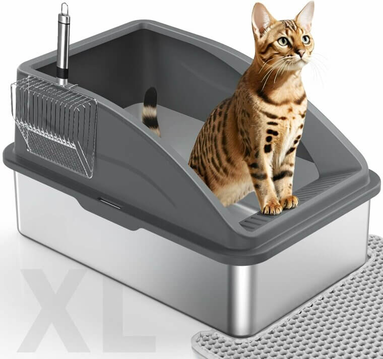 Ultimate Cat Litter Box for Big Cats - Hygienic & Easy Clean Now 26% Off!