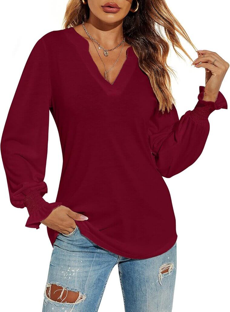 Romanstii V-Neck Blouse - Perfect for Every Occasion - 10% Off!