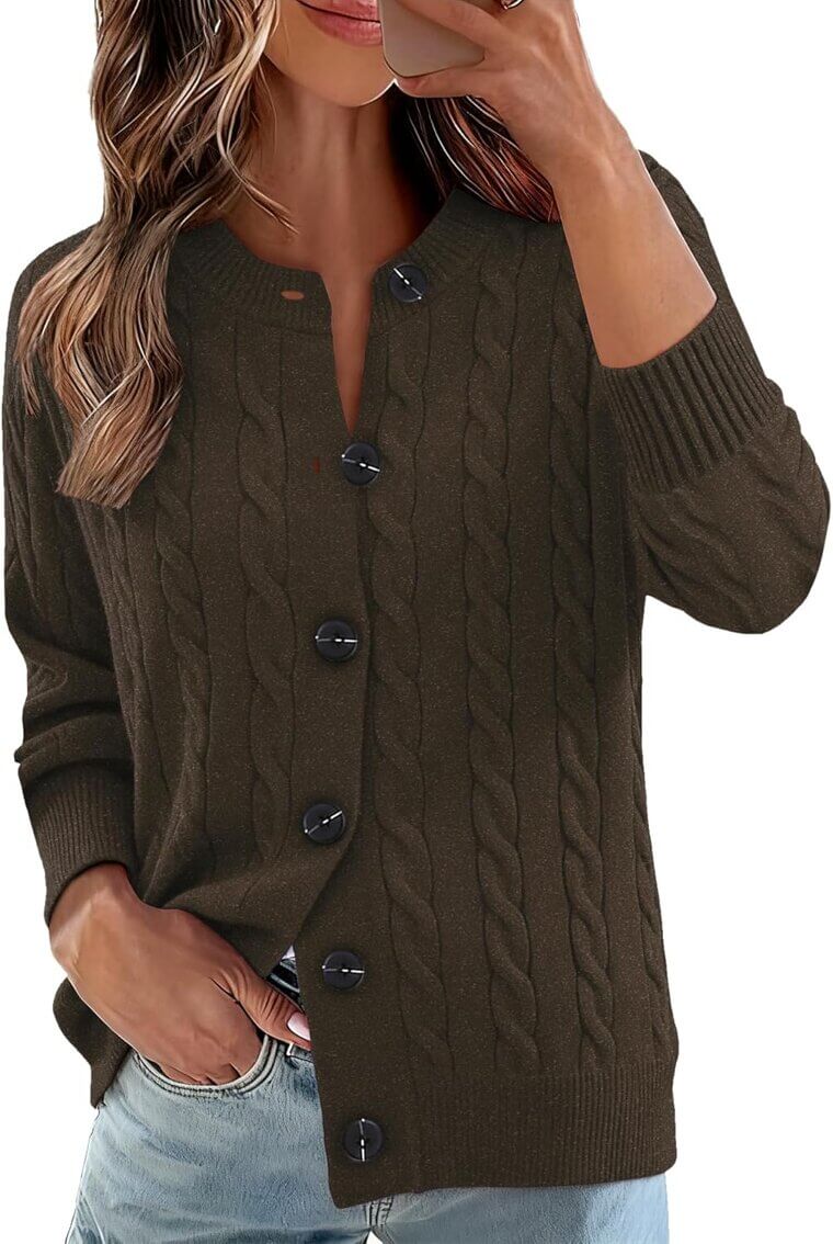 Ivicoer Cardigan - Cozy Cable Knit Sweater for Stylish Women - Don’t Miss the 38% Discount!