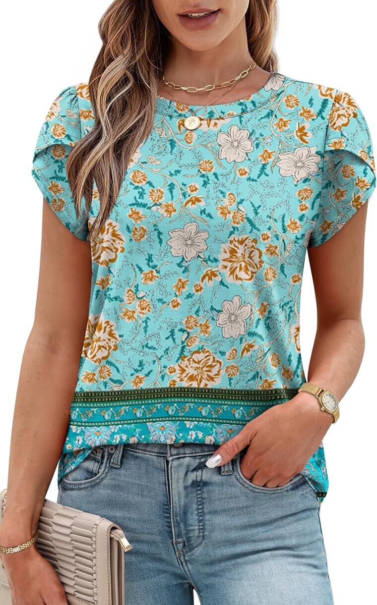 OFEEFAN Petal Sleeve Blouse - Perfect for Spring & Summer! - Now 13% Off!