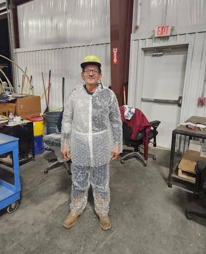 Forklift Fender-Bender Earns a Bubbly Uniform