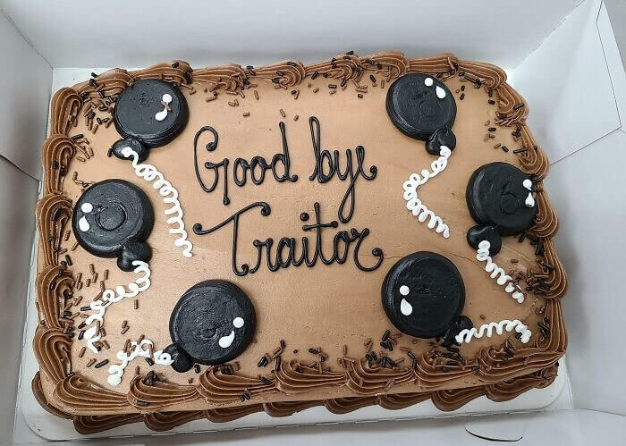 A Coworker's Goodbye Baked With Pessimisim
