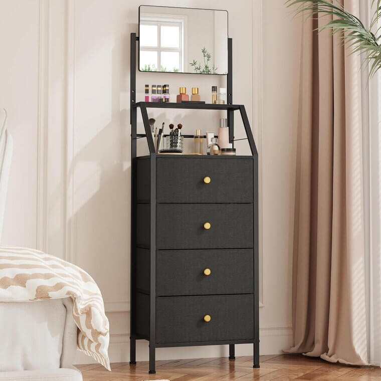 HIGDBFE Dresser with Mirror & Shelves - Perfect for Small Spaces - Enjoy 29% Off!