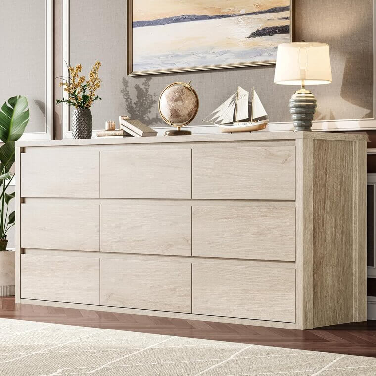 GarveeHome Dresser - 9 Drawer Modern Storage Solution 