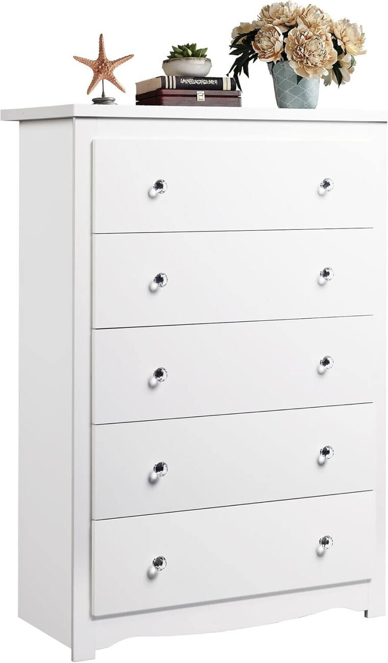 WLIVE White Dresser - Stylish Storage Solution for Your Home - Don’t Miss the 12% Discount!