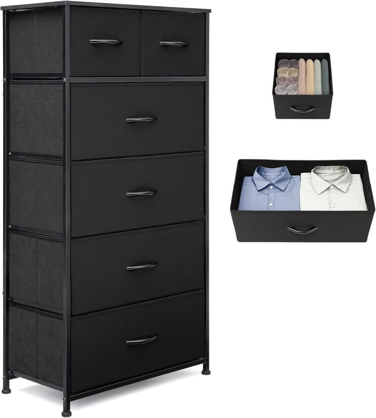VredHom Fabric Dresser - Stylish Storage Solution for Every Room! 